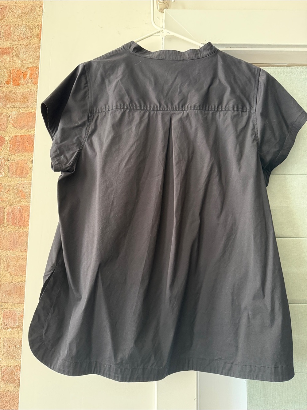 Universal Standard Black Short-Sleeve Button-Down Shirt - Picture 3 of 3